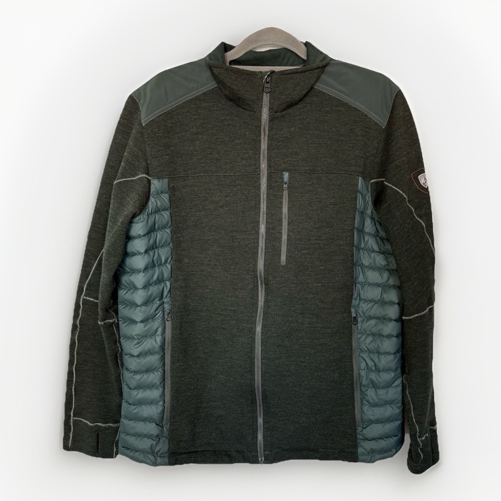 Kuhl Alskar Jacket Men's Large Dark Forest Green Down Gorpcore Puffer Style 3117
